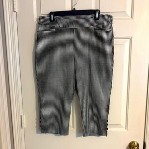 Chico's Gingham Check Brigitte Slim Leg Ankle Pants Size 2.5 (14)